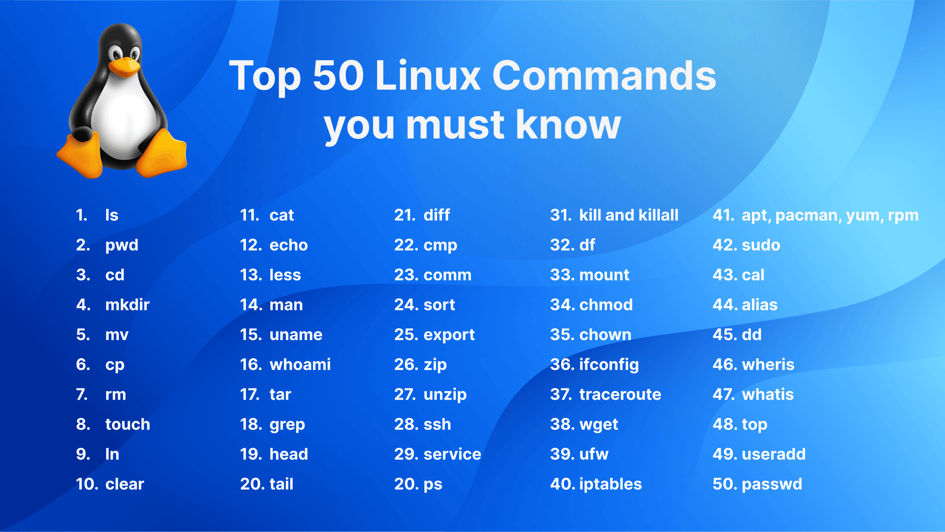 Top 50+ Linux Commands You MUST Know