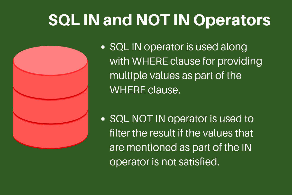 SQL IN - SQL NOT IN