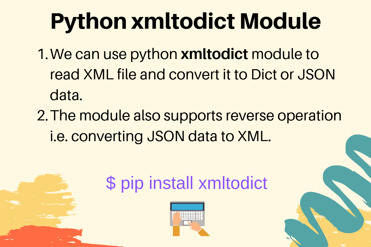 Python XML to JSON, XML to Dict