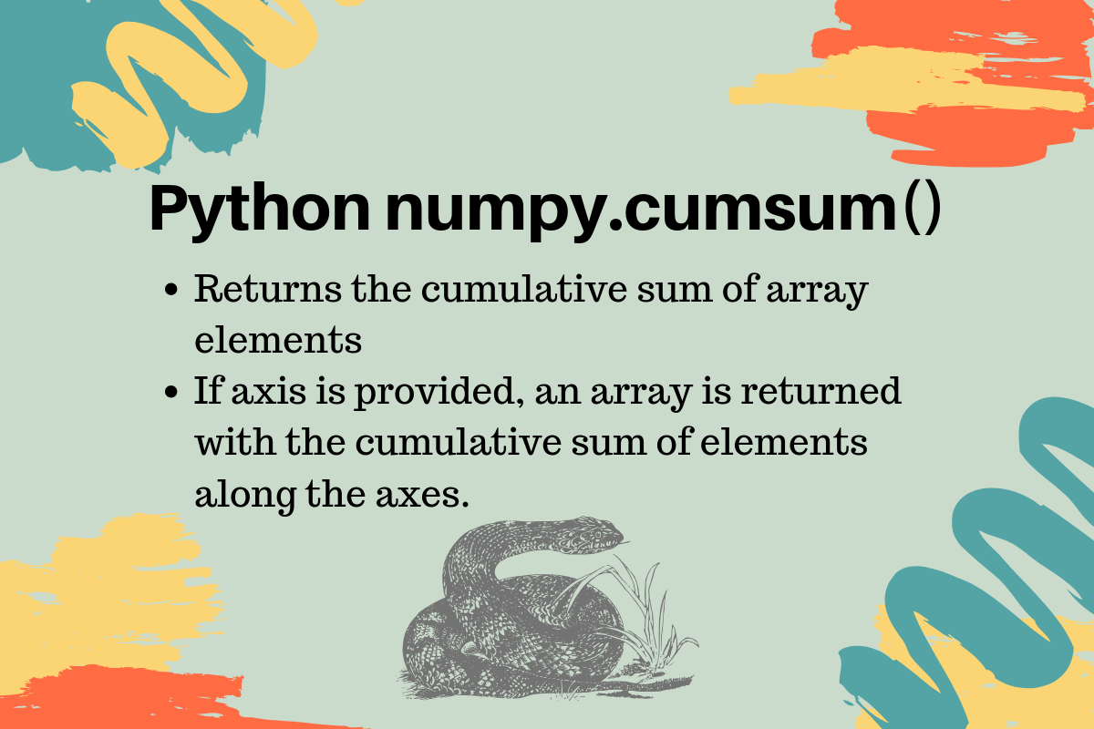 numpy.cumsum() in Python