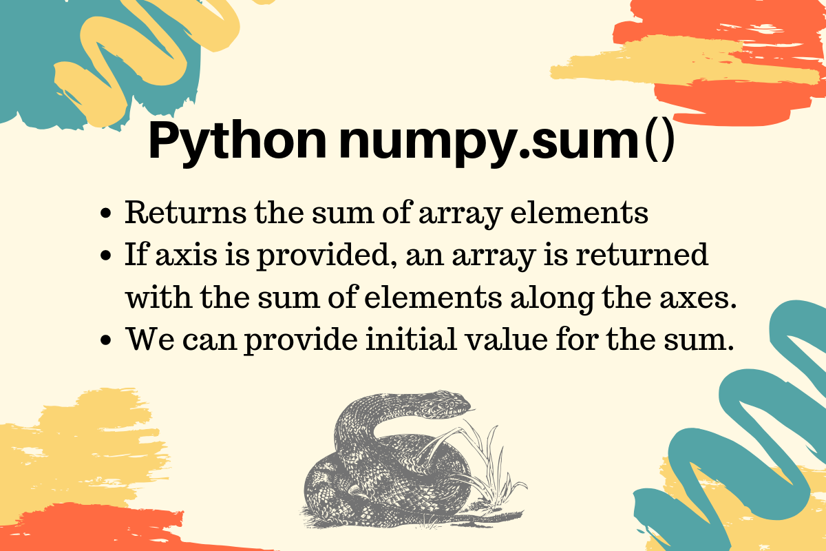 numpy.sum() in Python