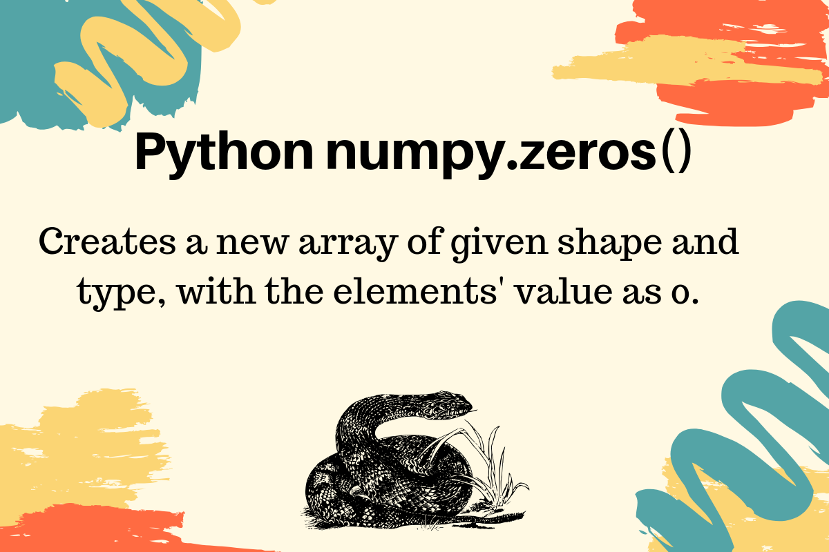 numpy.zeros() in Python