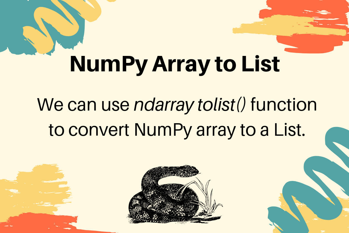 How To Convert a NumPy Array to List in Python
