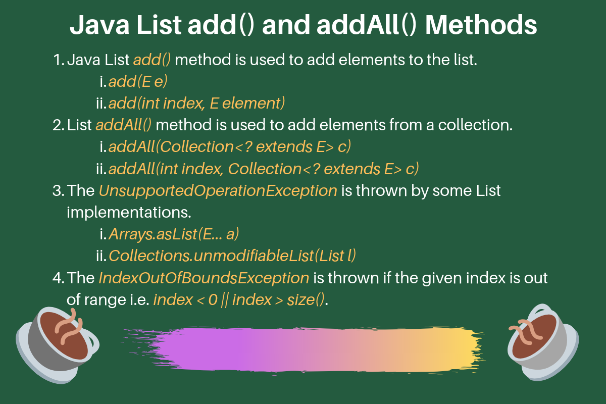 How To Use add() and addAll() Methods for Java List
