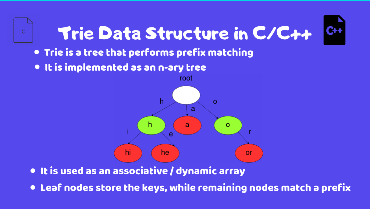 Trie Data Structure in C/C++
