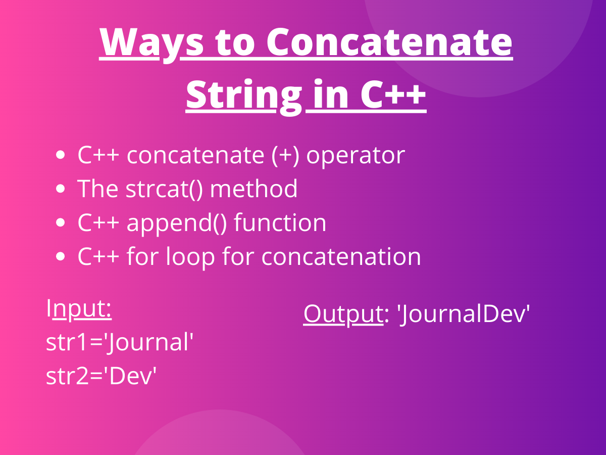 String Concatenation in C++: 4 Ways To Concatenate Strings