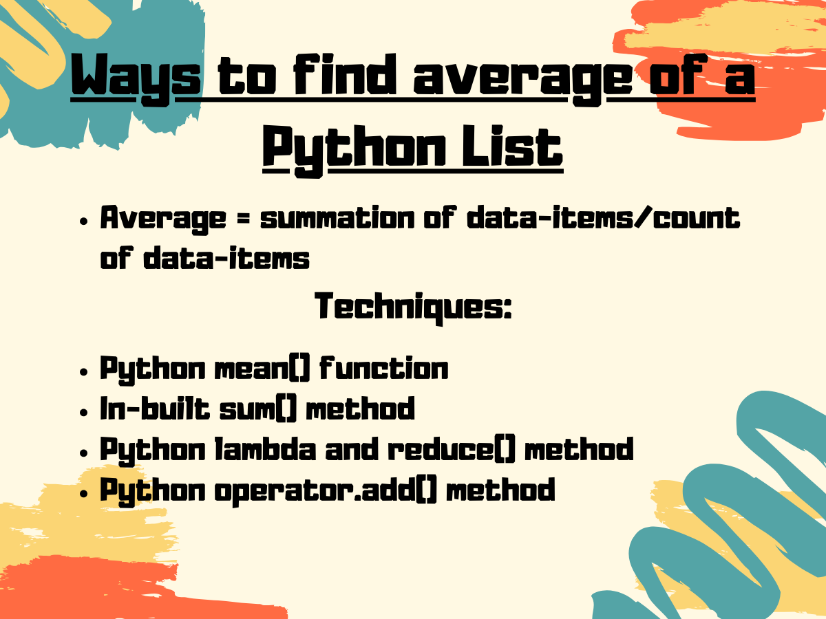 5 Ways to Find The Average of a List in Python