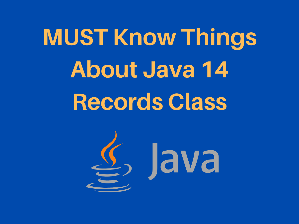Java 14 Records Class