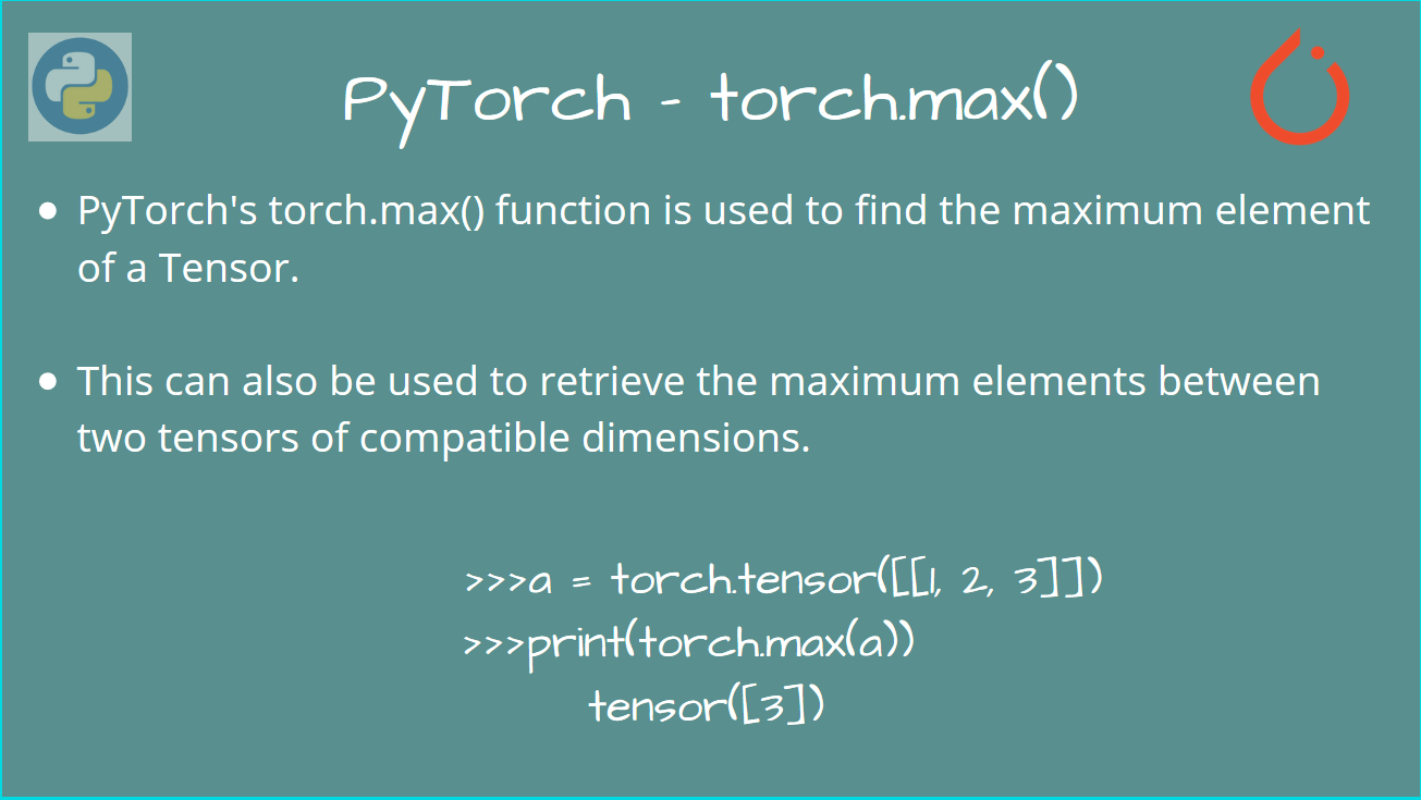 How to use the PyTorch torch.max()