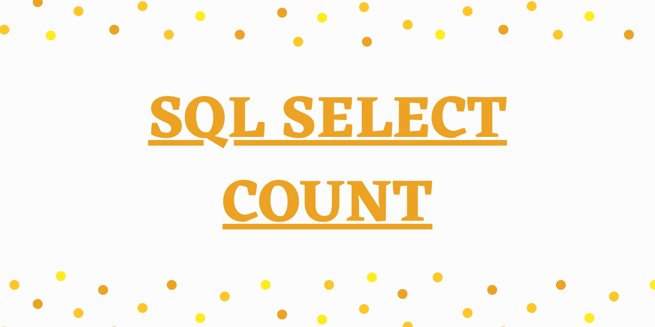 SQL SELECT statement with COUNT() function