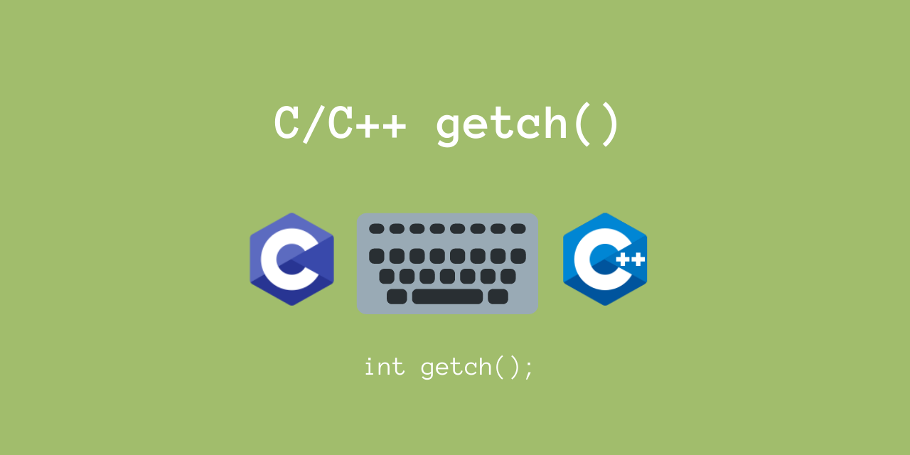 Using the getch() function in C/C++