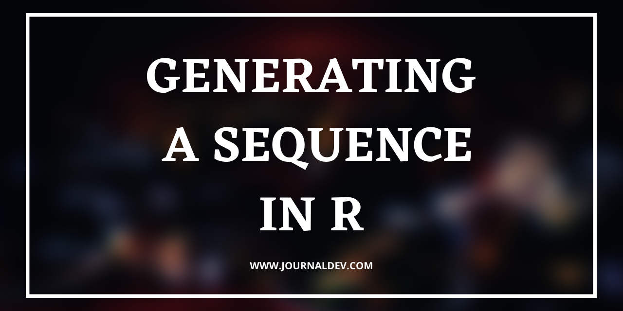 Generating a sequence in R using seq() function