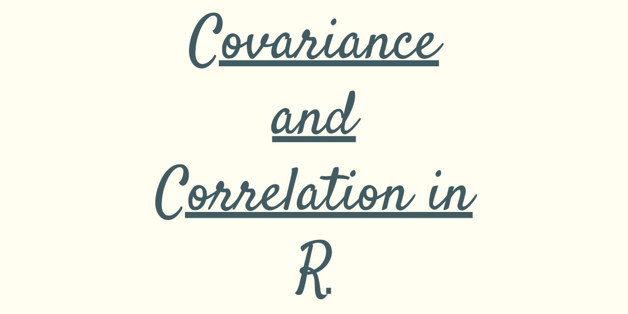 Covariance and Correlation in R programming